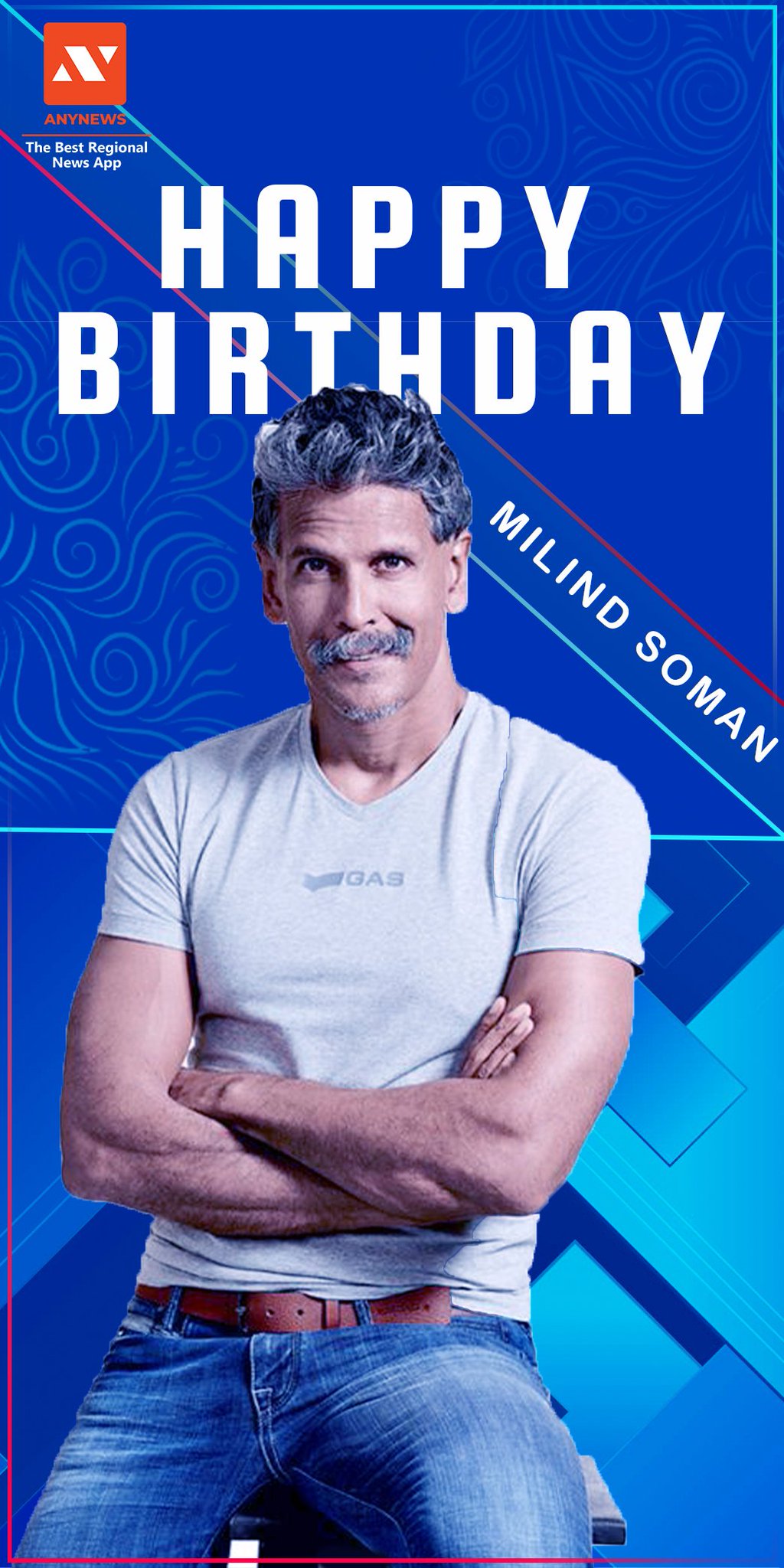 AnyNews wishes Milind Soman Happy Birthday.     