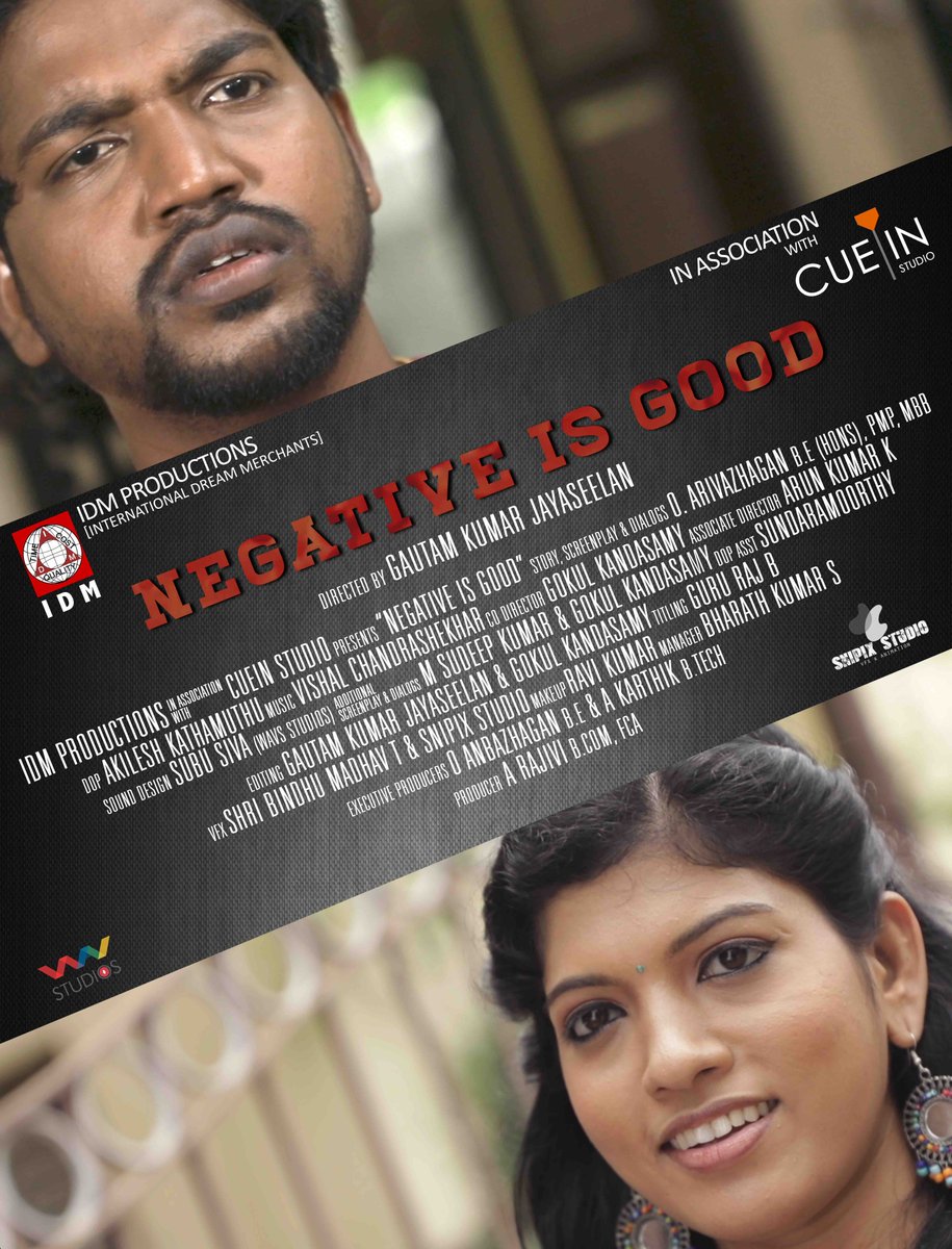 G_Man4ever's tweet photo. This is the poster of our short film #negativeisgood. I sincerely thank #ondiappanarivazhagan #IDMproductions for the opportunity and @CueIn_Official for support. Special thanks to the entire cast & crew for helping pull of this film. Kindly share and support.
#shortfilm #corona https://t.co/dfsPyR14t5
