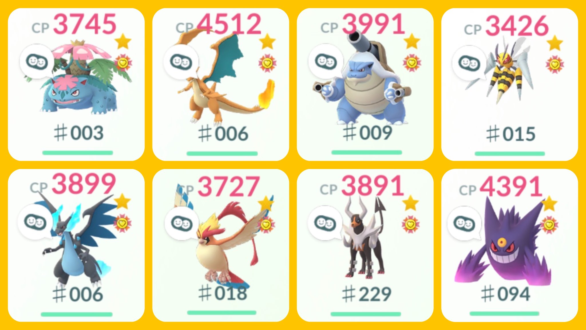 Dubryn All Currently Released Mega With Their Original Max Cp With Buddy Boost Level 41 Pokemongo Megaevolution T Co U8ks1pd1pu Twitter