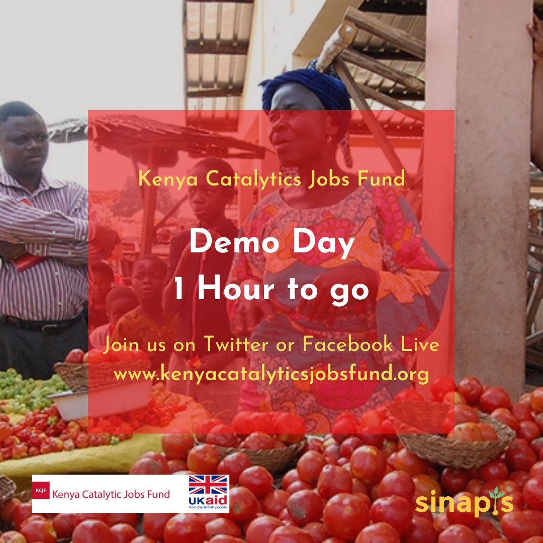 Catalytic_Jobs's tweet photo. In the next hour, our virtual demo day goes live. Follow along on Twitter on the tag #kcjfchat or on our Facebook Livestream. Leggo @UKinKenya 
#demoday #smes #funding #kcjfchat https://t.co/3YNMkEYh6f
