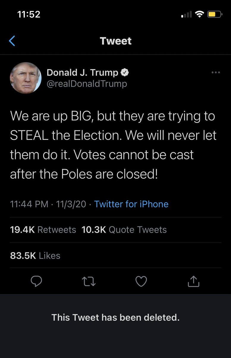 maseonbasee's tweet photo. President can’t spell ‘Polls’ on Election Day.. the irony HURTS. https://t.co/JBJaGihkkv