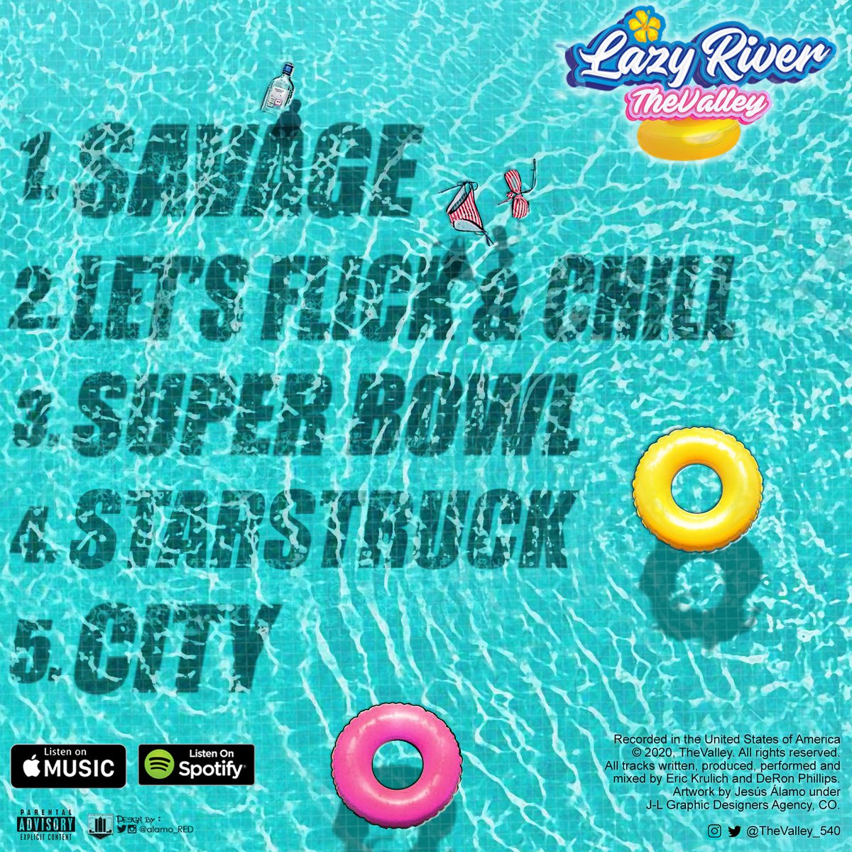 JLGraphicDsgnrs's tweet photo. @TheValley_540 

"LAZY RIVER" EP

OUT NOW!!!!

🎶 SPOTIFY: https://t.co/0UnOlqSdVo

🎵 APPLE: https://t.co/Juhq40uuue

front and back covers by @alamo_RED https://t.co/G1gLN8CZDo