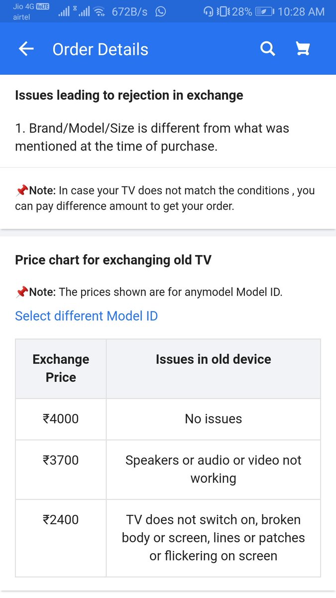 ramkumarmec's tweet photo. @Flipkart @ekartlogistics please refer the both images.. Please tell me on what price you will exchange.

The Wishmaster from ekart telling it is not meeting the conditions and will taken 2300 only.

@C4ETech @C4ETechTamil @geekyranjit  @TamilTechOffici @TechnicalGuruji https://t.co/4hTIQ4jW5t