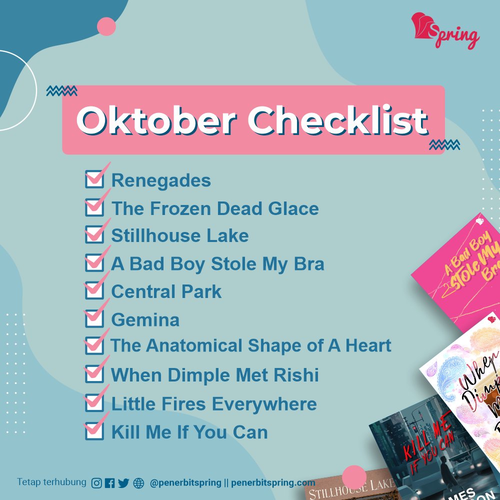 penerbitspring's tweet image. Buku mana aja yang udah kamu baca dibulan Oktober kemarin? 

#penerbitspring
#myspringstory