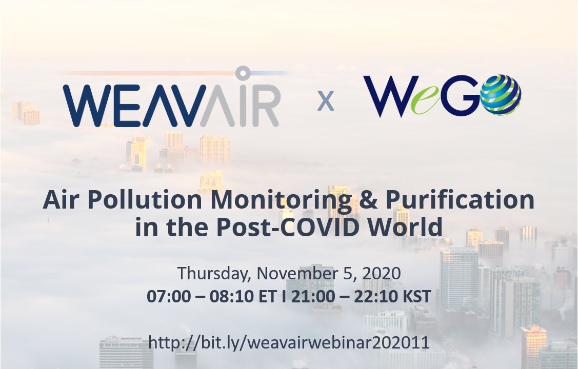 natamyk's tweet photo. Do you know how safe is the #air you breathe? @WeavAir has partnered with @WeGovOrg  to run a panel discussion that will give a new perspective on how we can better protect our health.  Please register &amp; join us!
Nov 5 7:00 AM ET
Register here:
https://t.co/1VR2SOsLzX https://t.co/zmRAHuiZSU