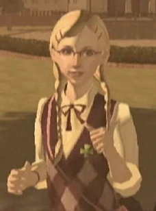 I think she showed up with glasses in one trailer actually.  #NoMoreHeroes
