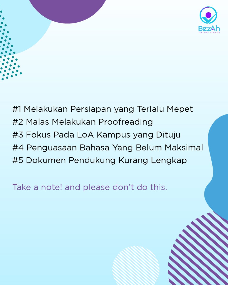 BezahOnline's tweet photo. Kira-kira itu dia kesalahan-kesalahan yang umum dilakukan, sehingga mendaftar beasiswa jadi nampak begitu sulit dan rumit. Padahal aku yakin ga gitu-gitu amat kok sebetulnya.

 Menurut kamu kesalahan apa lagi yang sering terjadi ketika mendaftar beasiswa? https://t.co/FTmx1O9YX0