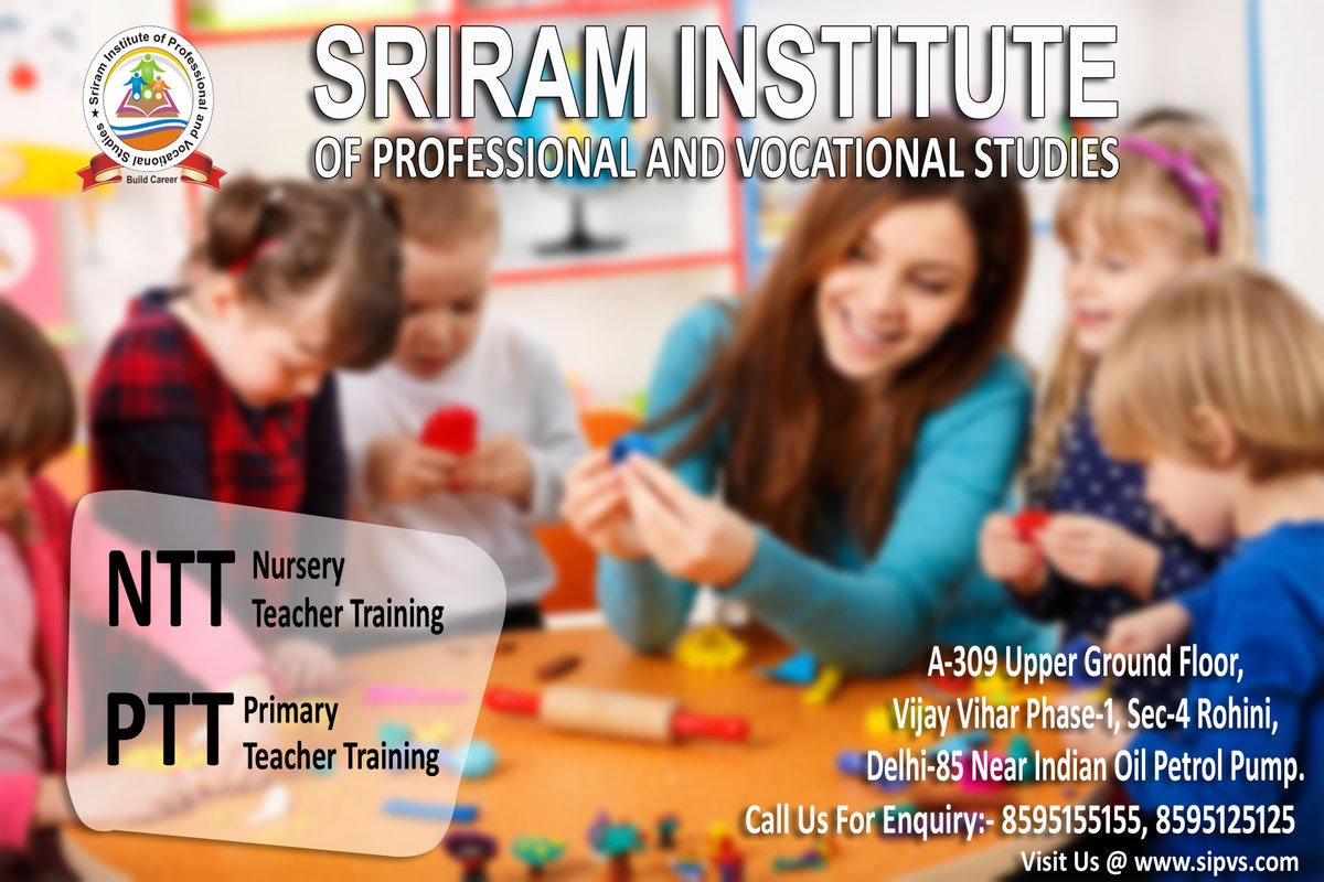 IndiaSipvs's tweet photo. Teachers are expected to do more with less time and less financial support. Each year something more is added to our plates, but nothing is taken away, Sriram institute is the  best nursery Primary teacher training course in rohini delhi. https://t.co/QbNclodFDJ