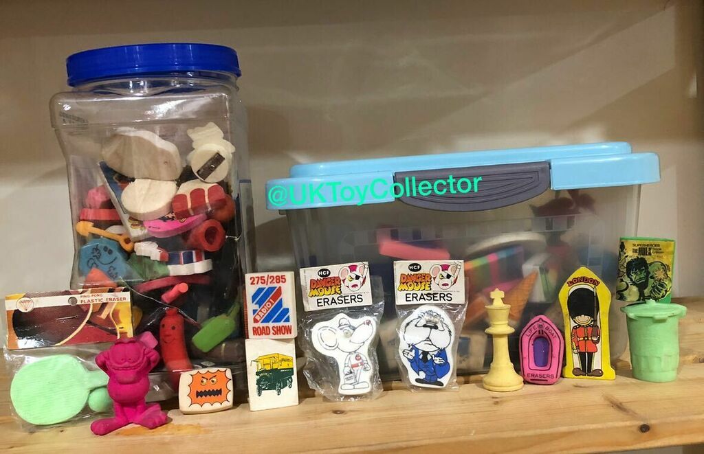 UKToyCollector's tweet photo. An early morning visit to my basement of never ending stuff...
My collection of 1980s #Erasers or if you’re from the UK and as old as me you probably called them #Rubbers 🤔 I know rubbers has a different meaning in the US.
#EraserCollection
#Eraser
… https://t.co/X4deKCGPc2 https://t.co/6fVgRBa1vo