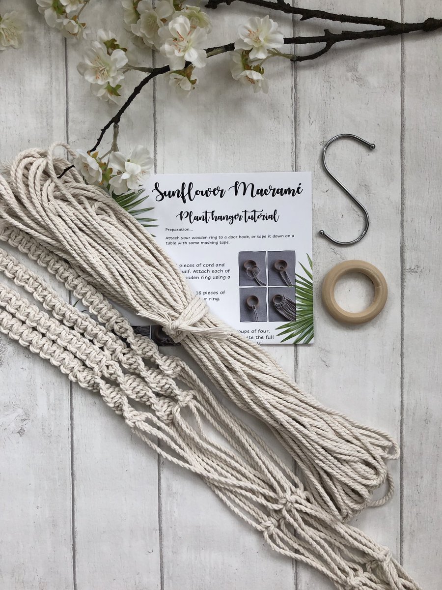 Good morning. It’s a frosty one in Wiltshire today! Today I’ll be putting together lots of these #macrame #planthanger #kits. They contain all you need to learn a new #craft #diykit #UKGiftAM #UKGiftHour