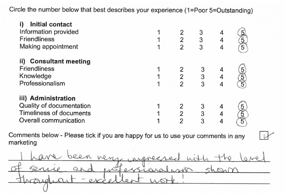 Another Five Star review "I have been very impressed with the level of service and professionalism shown throughout - excellent work" ⭐⭐⭐⭐⭐ #HappyClients