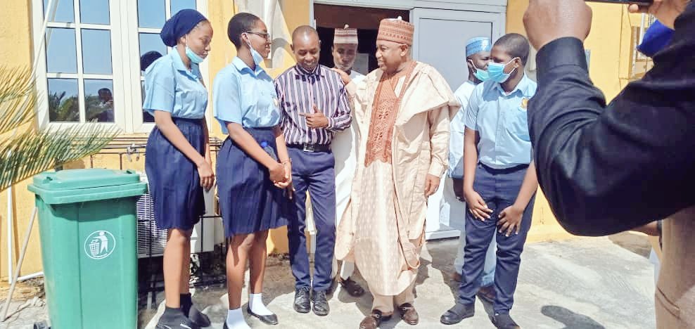 Xhallum's tweet photo. Thank you so much Distinguished @SenKabiruGaya for taking the brief moment to interact with the amazing kids from NAPO (Baldom) International Schools. Thank you for the warmth and assurance you provided for a better future. You're such an inspiration. @YIAGA @edevfoundation https://t.co/auriNGW8vw