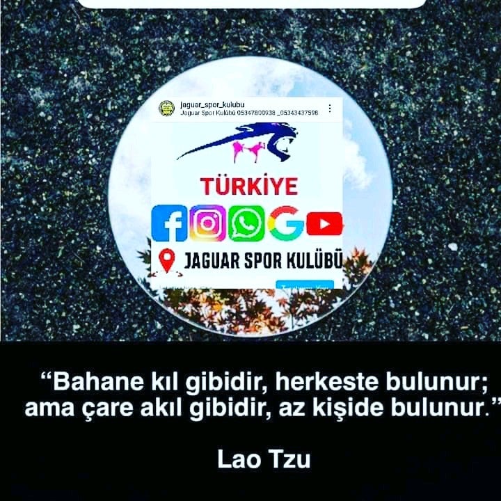 Bahane kıl gibidir herkeste bulunur çare akıl gibidir az kişide bulunur 🇹🇷🇹🇷🇹🇷🇹🇷🤗🌹😄 (@ Jaguar Spor Kulübü) swarmapp.com/c/5tJruH80nQp