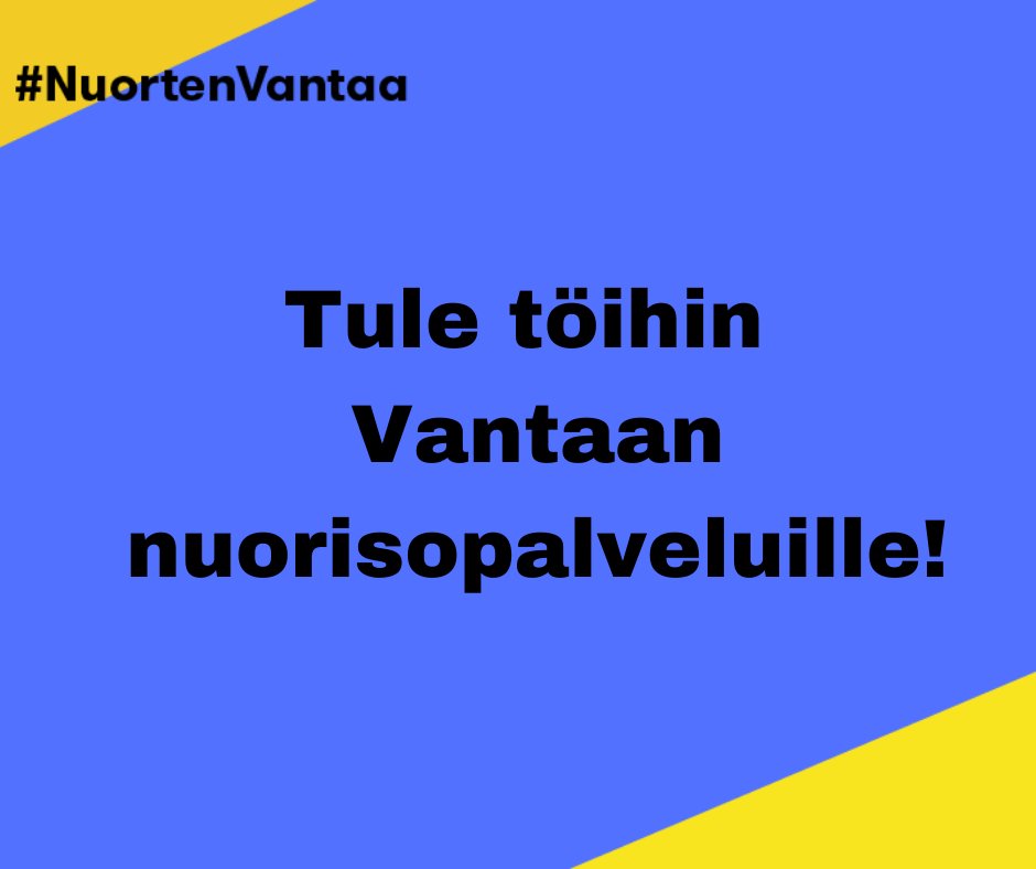 Vantaan nuorisotyössä on tarjolla viisi uutta erityisnuorisotyöntekijän tehtävää, joihin etsimme aloitteellisia ja kehittämisestä innostuneita nuorisotyön ammattilaisia. Lue lisää: bit.ly/3kEmhkV
#nuortenvantaa, #rekry
