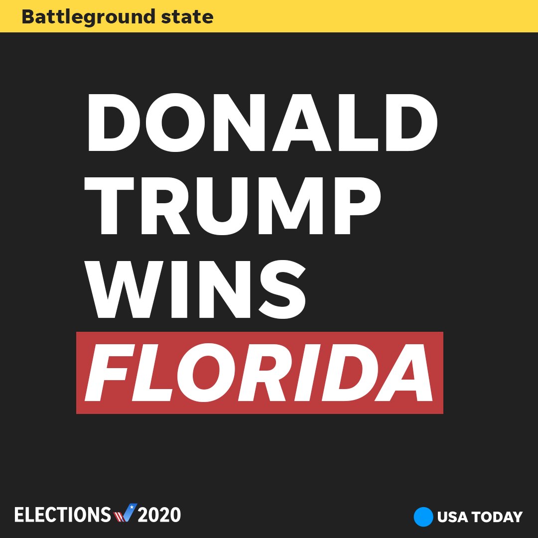 pbpost's tweet photo. Trump wins Florida, a crucial battleground state. Details, https://t.co/VSXGKCaPRM #electionday #electionnight #election2020 https://t.co/UwYOD5S4fn