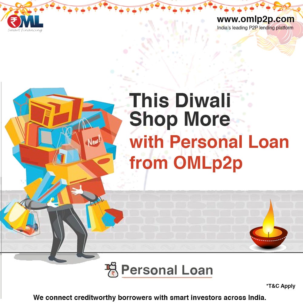 OMLP2P's tweet photo. Diwali shopping is a must, no matter what!!! So this #Diwali, do not compromise; for extra expenses take Personal Loan from #OMLp2p.
Apply now: https://t.co/Au696QnZRh

#PersonalLoan #InstantLoan #EasyBorrowing #OnlineMoney  #SmartFinancing #P2PLoan #Finance #India #P2PLending https://t.co/dTKsIPDODt