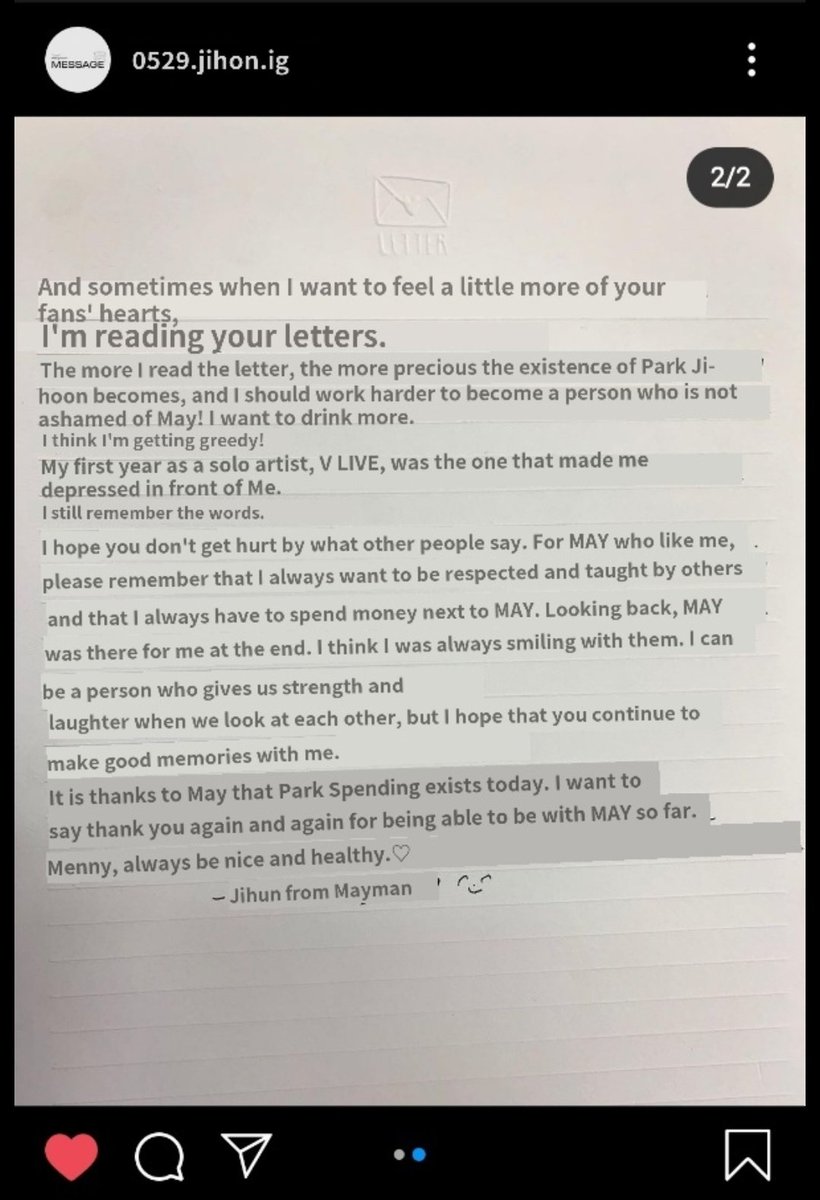 serahpark_'s tweet photo. from Jihoon's ig post.
This is pretty inaccurate but you will get the point of the letter ๐
(translated by papago)
#๋ฐ์งํ #PARKJIHOON #MESSAGE #์์ํตํ #ํฌ์ฌ์ธํ #201104COMEBACK https://t.co/6Mar4qV93w
