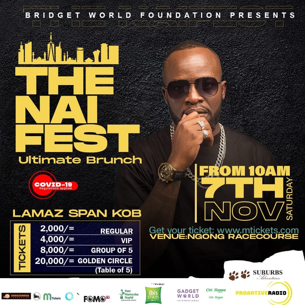 AkeyoWinnie's tweet photo. Scorpion Kangaa Weka Sigino!! Introducing KING OF BOOST/KING OF KUKAFUNGA @lamazspan_kob Live @the_nai_fest! This 7thNovember! Get your tickets yet?  Head on to https://t.co/BjqfnkZ7Ne and cope yours or dial *229*89#  !! 
@bridgetachieng
@the_nai_fest
#TheNaiFestUltimateBrunch https://t.co/WChzK8aGla