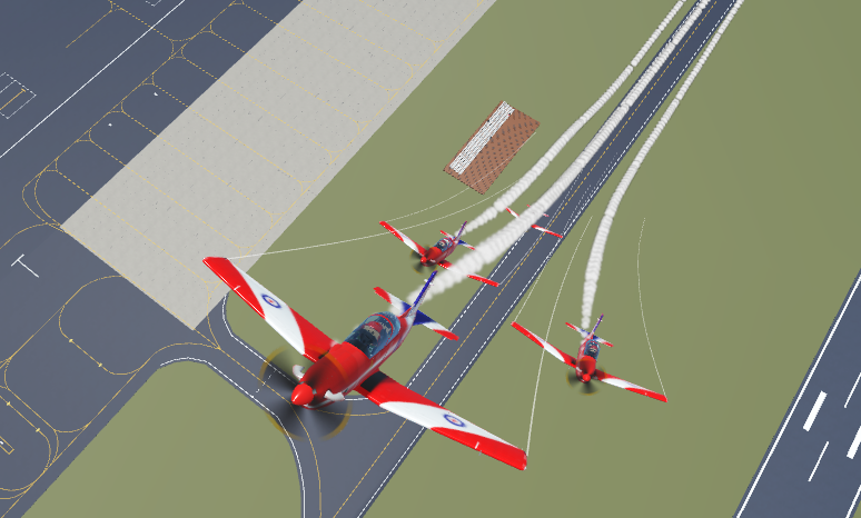 Training today looking pretty good! With the introduction of rudder into the aircraft, we were capable of some new manoeuvres. Take a look!