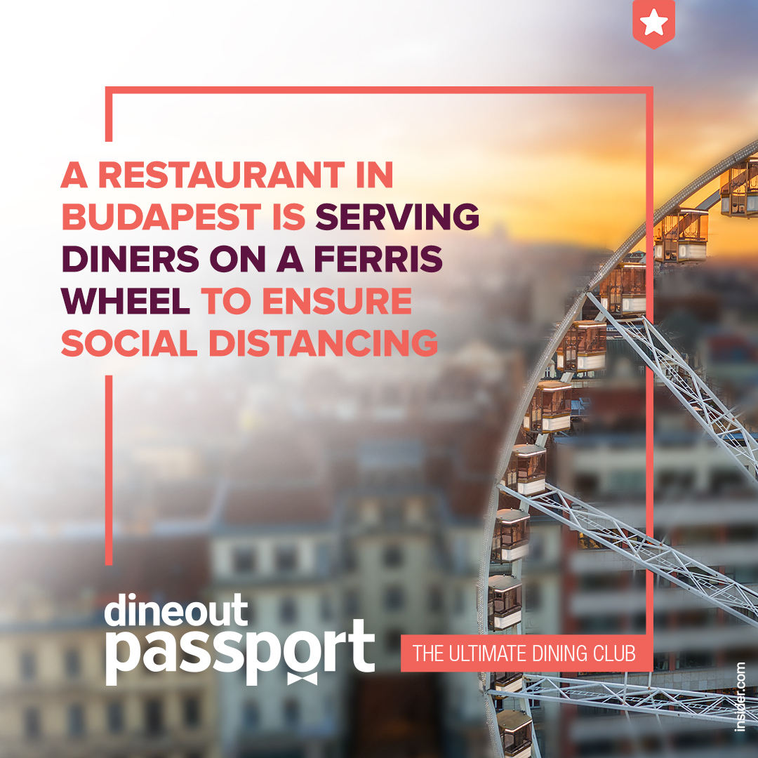 dineoutpassport's tweet photo. Did you know? According to https://t.co/tfR1mriAXs, there's a Michelin star restaurant in Budapest that has started serving its diners on the famous Ferris wheel in order to maintain social distancing.
#DineoutPassport #Wednesday #Newontable #WednesdayRoundup #Socialdistancing https://t.co/tTINJ77IRf