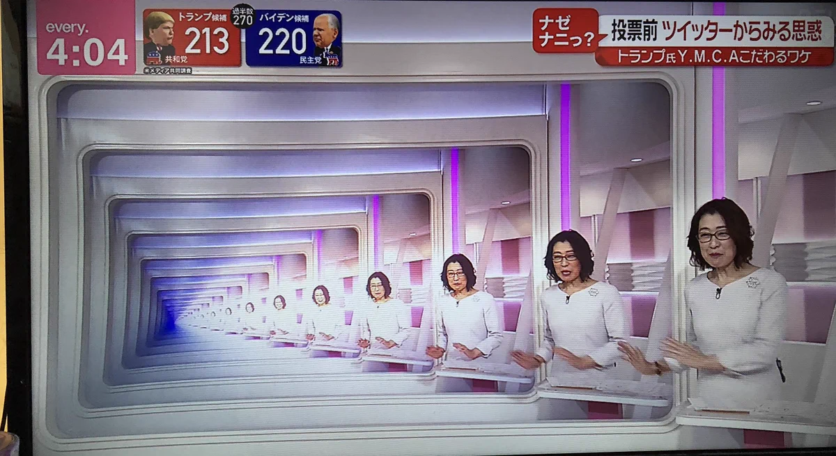 ニュースエブリーで放送事故発生！分身の瞬間が報道されてしまうw
