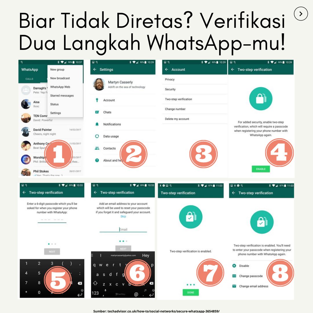 institute_id's tweet photo. Peretasan aplikasi pesan seperti WhatsApp bisa menjadi sangat merugikan. WhatsApp masih menjadi pilihan utama aplikasi pesan di kalangan pengguna global. Yuk simak tips-tips berikut biar WhatsApp kamu gak gampang diretas. Stay safe guys!
#idinstitute
#tipsteknologi https://t.co/0YLNOKM54y