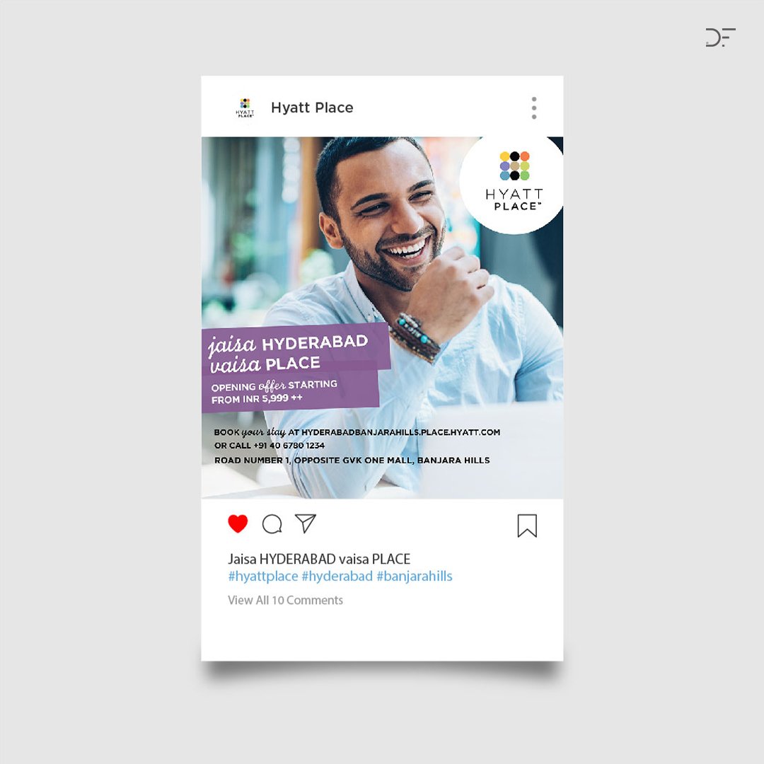 InDesignFoundry's tweet image. Convenience, comfort and affordable luxury were the three cornerstones on which the launch campaign for Hyatt Place Hyderabad was built. Our tagline - Jaisa Hyderabad Waisa Place - helped create a brand that stood out among 5-star hotels in the city.
.

#HyattPlace #DesignFoundry