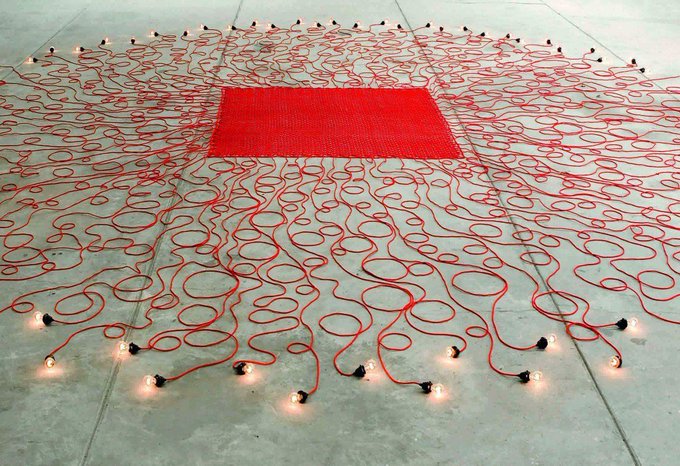 Undercurrent (red) 2008 by Palestinian installation artist Mona Hatoum #womensart
