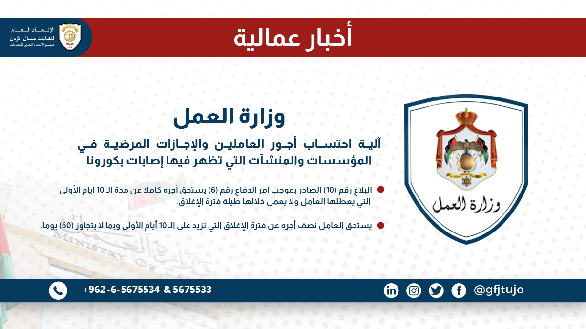 الإتحاد العام لنقابات عمال الأردن tweet media