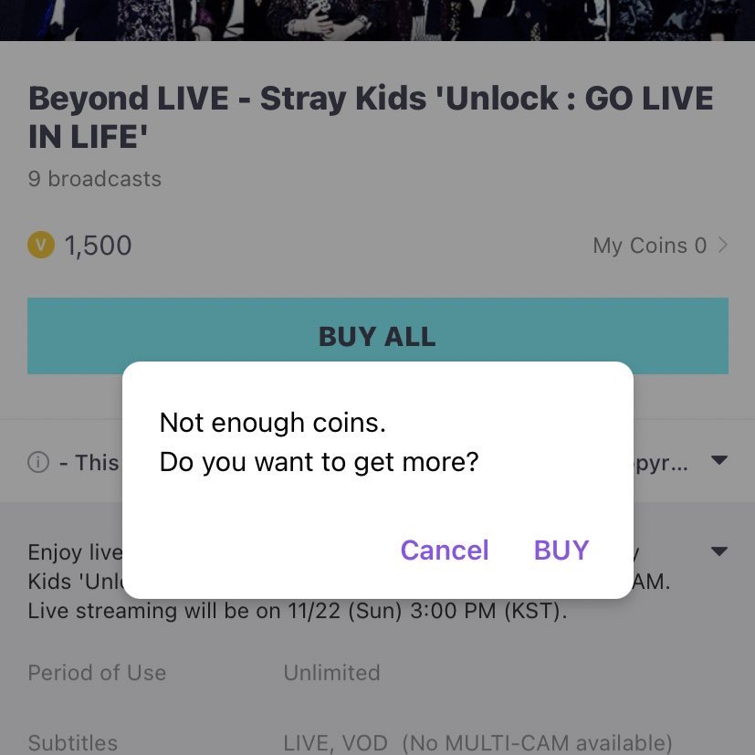another way to buy coins is, press buy all and then press buy!