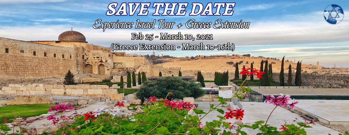 hope4israel's tweet photo. Save the Date!
Are you looking for an exciting trip after having been stuck in lockdown?!
Join us on our annual Experience Israel Tour with an optional six days in Greece!
#experienceisrael #Greece #Israel #Tour #Hope4Israel #ToursofHope https://t.co/0IyyTRg4Uh