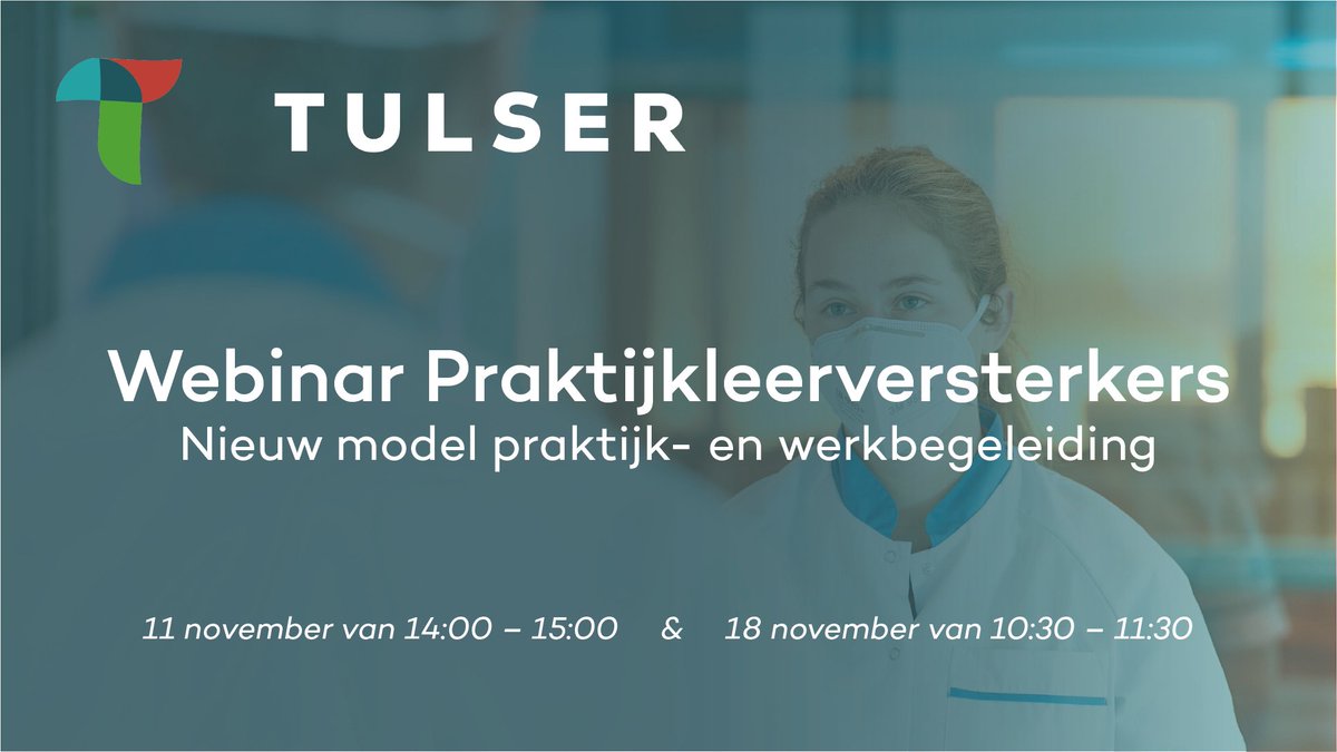 Tulser's tweet image. Ervaar jij de noodzaak om de praktijk- en werkbegeleiding te verbeteren of te vernieuwen? 

In dit #webinar delen wij kennis over problemen en uitdagingen in de huidige situatie. Maar het zwaartepunt gaat over een nieuw model praktijk- en werkbegeleiding.

bit.ly/2TMCQzl