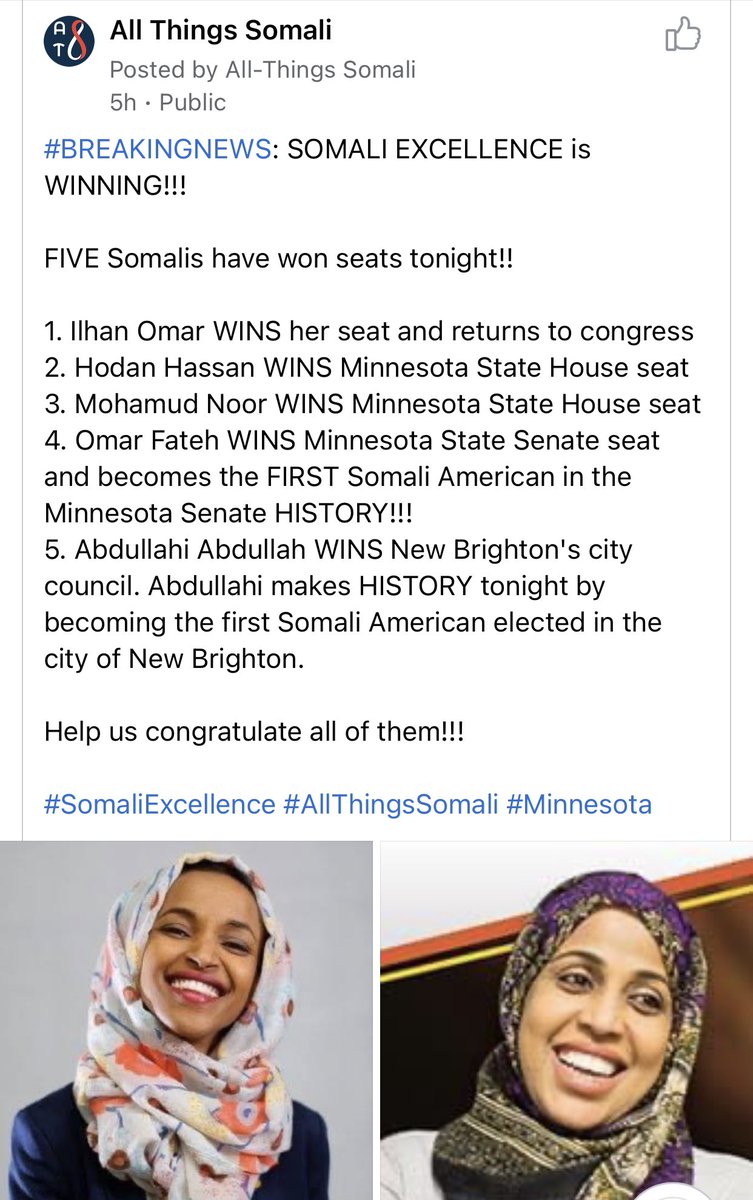 AllThngsSomali's tweet photo. @adancabdulle @abdullahi4NB @adancabdulle, we already added @abdullahi4NB to our Facebook post and also we tweeted about him at @AllThngsSomali. Abdullahi saw it!

It looks like @Asmali77 STOLE our post and pictures from our page without crediting us. Somalis and their theft of intellectual property. SAD! https://t.co/iG4Drd2ejZ