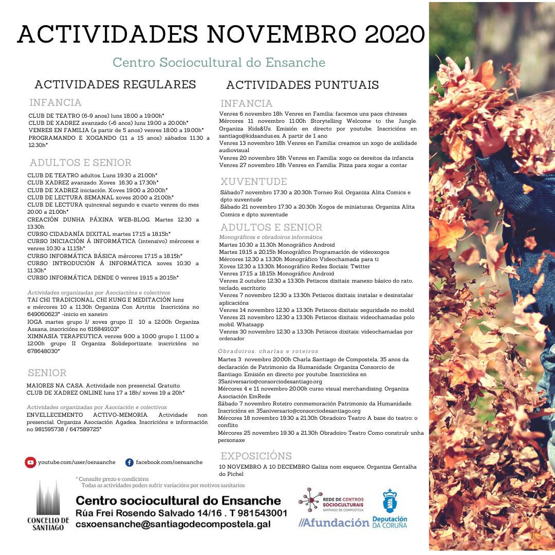 RedeCSCSantiago's tweet photo. #novembro #ensanche #seguimos #CsCompostela https://t.co/BvQvIm7nur
