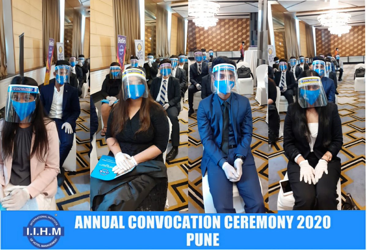 yogeshmane27's tweet photo. Congratulations to all new graduates of @IIHMHOTELSCHOOL #IIHMPune in Convocation 2020 today with all SoP &amp; Social distancing @directorPuniihm @subornobose https://t.co/ZthOpThGod