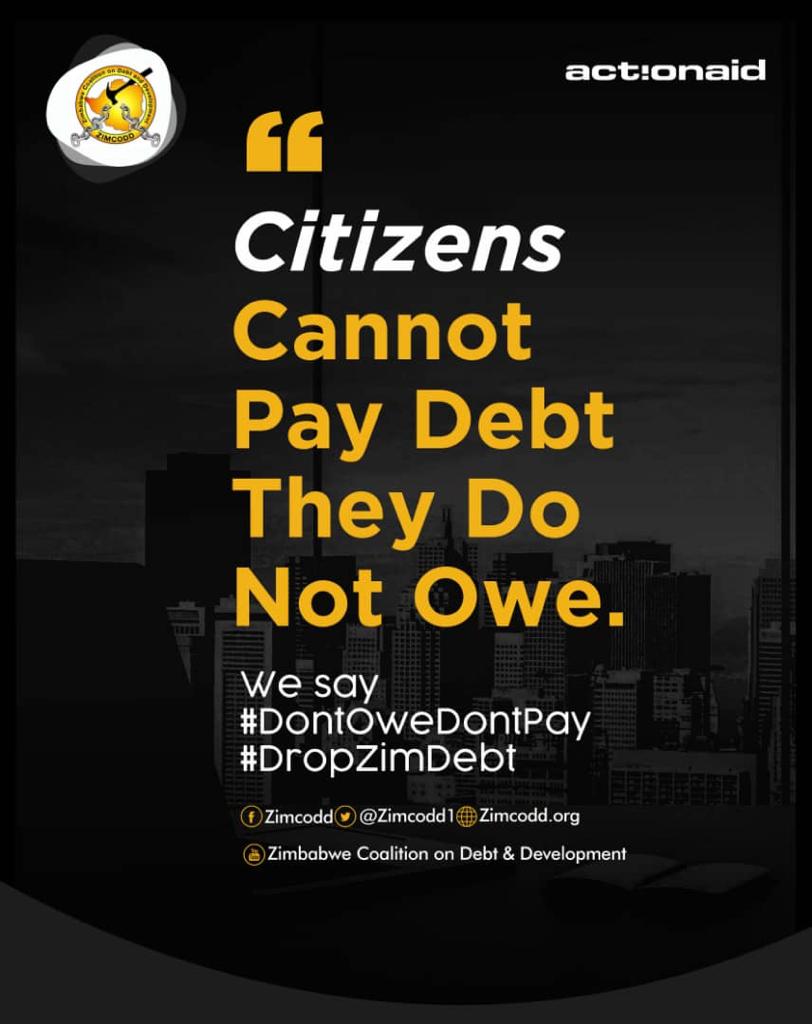 echipunza1's tweet photo. As citizens we were NEVER consulted when loans were contracted so why are we paying through regressive taxes like the 2% tax #taramba #DontOweDontPay #DropZimDebt @IMFNews @WorldBank @BitiTendai @ParliamentZim @ActionAidZim @MthuliNcube @ZIMCODD1 https://t.co/6wBpuTWNef