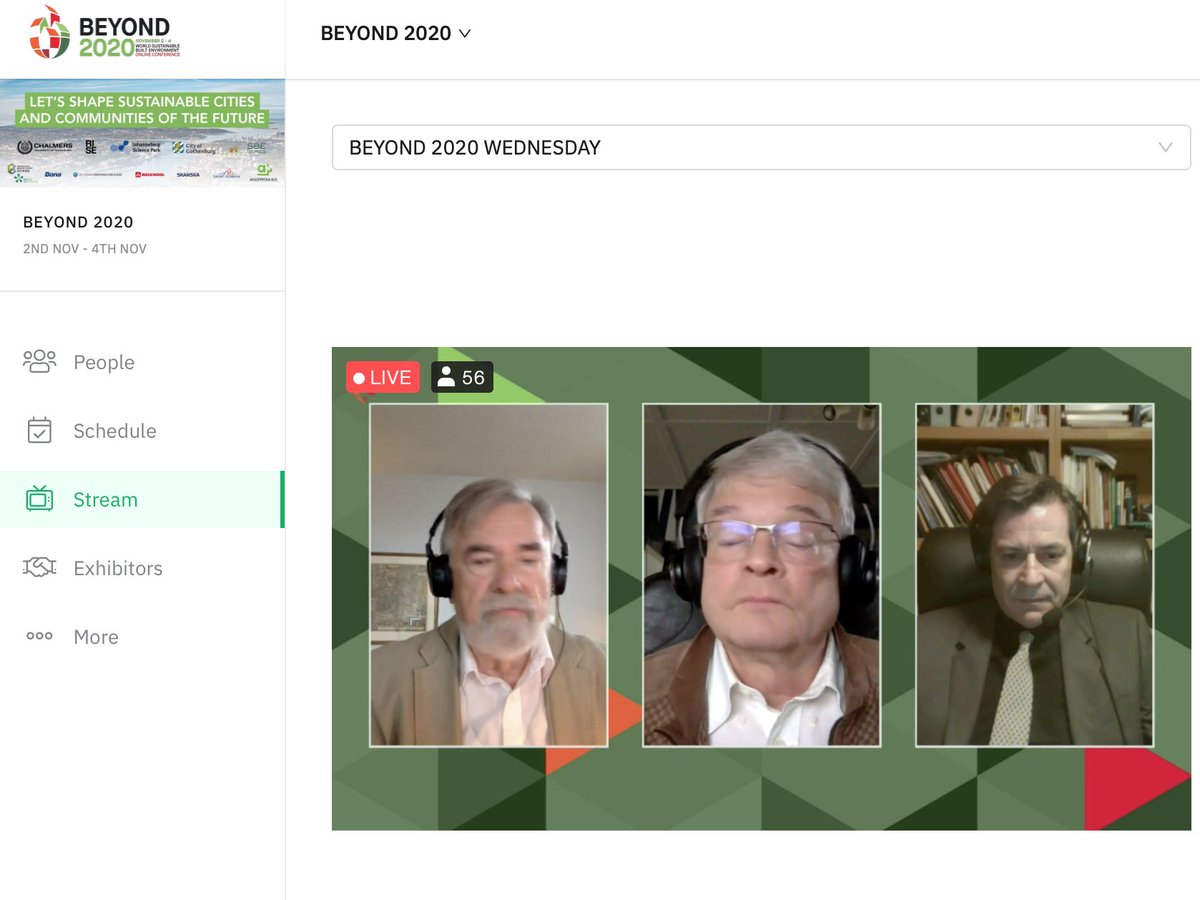 LIVE on main stage now: Message from SBE session owners: Nils Larsson, Wim Bakens and Luis Bragança.