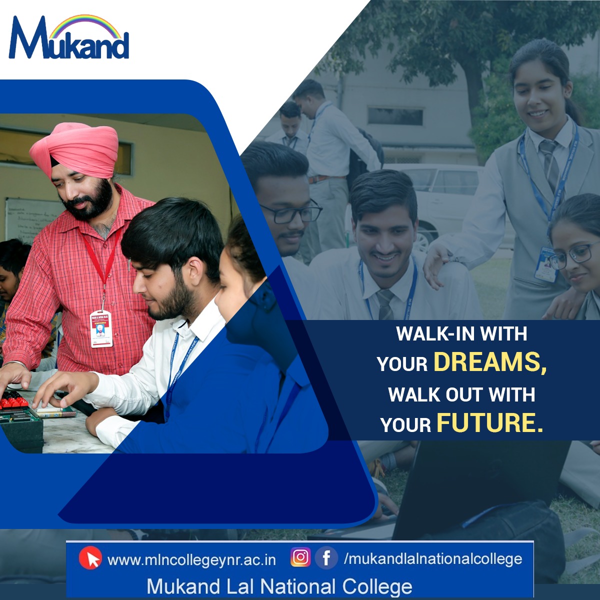 MLNcollege's tweet photo. An institute where dreams come true.
#MLN #MukandLalNationalCollege #Science #Arts #Commerce #CollegeInHaryana #GraduationCollege #PostgraduationCollege https://t.co/0haw5JIi1e