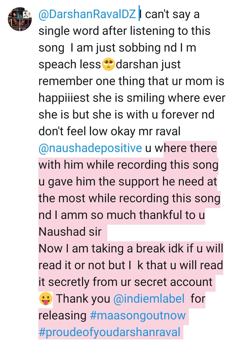 SaloniPoladiya's tweet photo. #ProudOfYouDarshanRaval #maasongoutnow https://t.co/ETGwaVjwL2