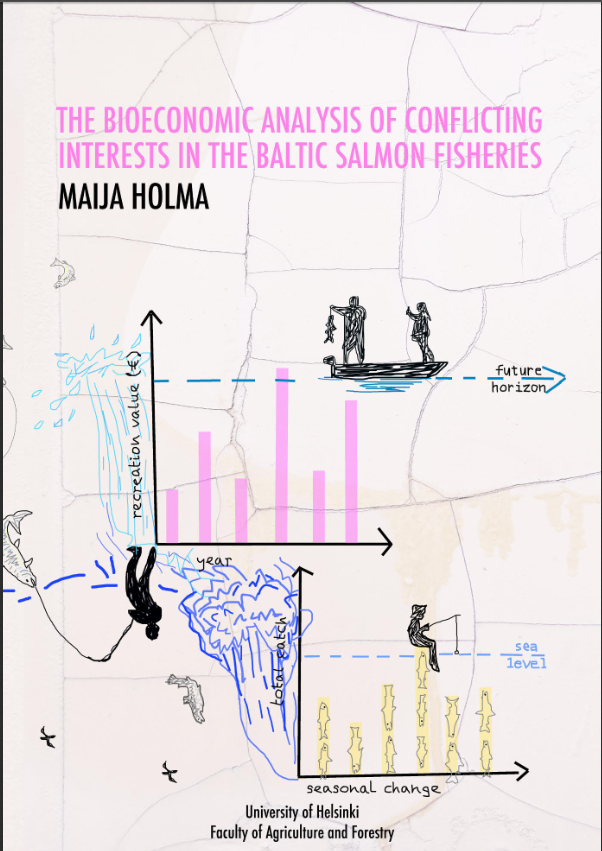 EREHelsinki's tweet photo. Maija Holma @MaijaHolma will defend her #PhDthesis ”The #bioeconomic analysis of conflicting interests in the #Baltic salmon #fisheries” on 28 October at 14. Info and live stream: https://t.co/KeQPzxdqDj @helsinkiuni @NCoE_NorMER #BIREGAME https://t.co/SuTz24VuhC