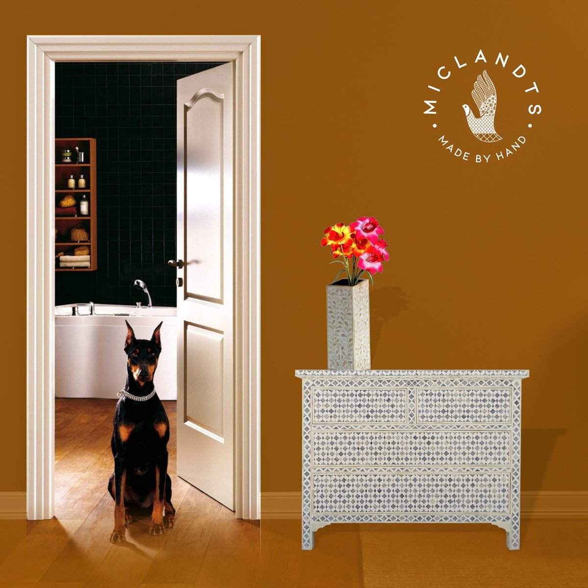 Hombi Bone Inlay Dresser
