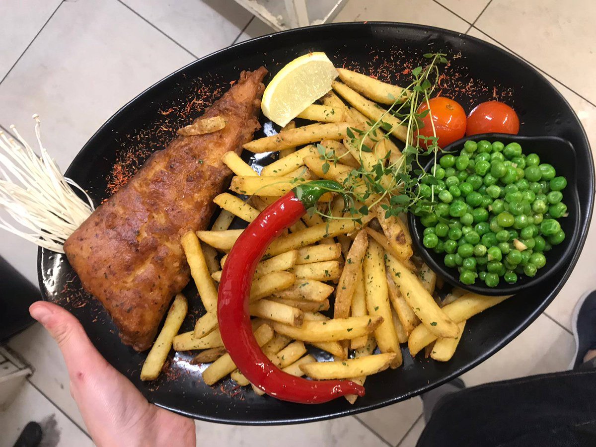 GreenLoftUK's tweet photo. It's "fish" and chip Friday!

Have you tried our vegan version of fish &amp; chips?

Why not book a table for tonight to sample it for yourself. Call us on 01604 632600 or email us: greenloftvegan@gmail.com

#Northampton #food #vegan #plantbased #vish #fishandchips https://t.co/2z5s7KUPxH