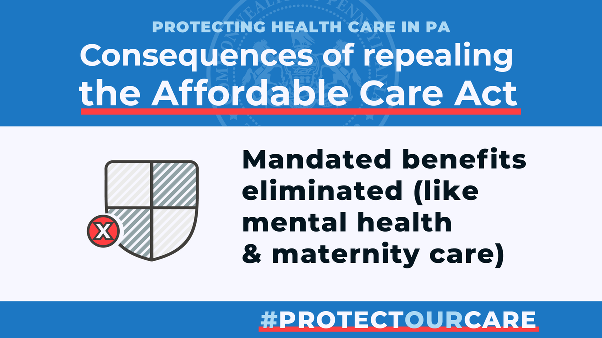 If the Affordable Care Act, citizens would lose mandated benefits like mental health and maternity care.