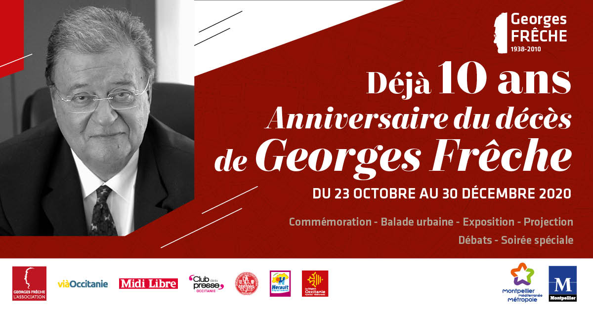 Montpellier3m's tweet photo. #GeorgesFrecheDeja10Ans
⌛ Il y a dix ans, Georges Frêche nous quittait. 
👟 Découvrez une balade urbaine sur les traces de celui qui a façonné Montpellier et sa Métropole. 
👉 Plus d’infos : https://t.co/hX5r566LLc https://t.co/B5vogPqgkM