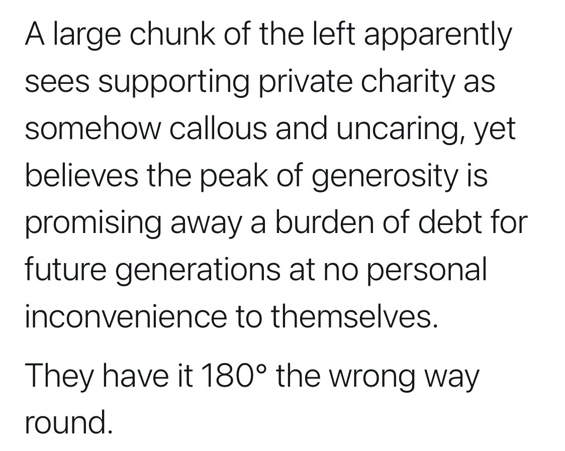 I don’t normally RT provocateurs but this is a useful prompt to discuss economic illiteracy on the right. In May, we borrowed £3.8bn at a “negative yield” - meaning we were literally paid by investors to take their money for three years. There is no burden of debt.