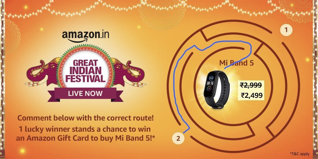 ArunPrakaash10's tweet photo. @amazonIN @amazonIN 
#AmazonGreatIndianFestival 
Path 2 is correct one. https://t.co/mhlw1m5nrc