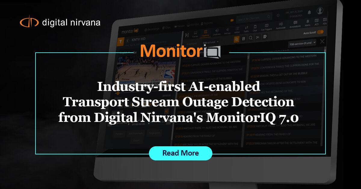 Digital_Nirvana's tweet photo. 𝗗𝗶𝗴𝗶𝘁𝗮𝗹 𝗡𝗶𝗿𝘃𝗮𝗻𝗮's 𝗧𝗿𝗮𝗻𝘀𝗽𝗼𝗿𝘁 𝗦𝘁𝗿𝗲𝗮𝗺 𝗢𝘂𝘁𝗮𝗴𝗲 𝗗𝗲𝘁𝗲𝗰𝘁𝗶𝗼𝗻 𝗶𝗻 𝗠𝗼𝗻𝗶𝘁𝗼𝗿𝗜𝗤 𝟳.𝟬 - providing frame-accurate detection &amp; alerting of transmission loss. Read more: https://t.co/AKpkZVzAPI
#MonitorIQ #BroadcastMonitoring https://t.co/QvtCThr7Jm