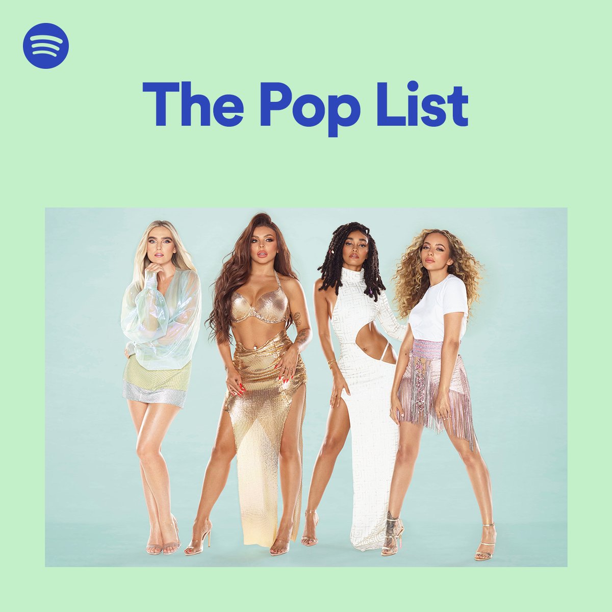 LittleMix's tweet photo. We're on the cover of @SpotifyUK's The Pop List 🎉 Listen to #SweetMelody at https://t.co/ia0QAUUJ2h https://t.co/xXxhR1rvN6