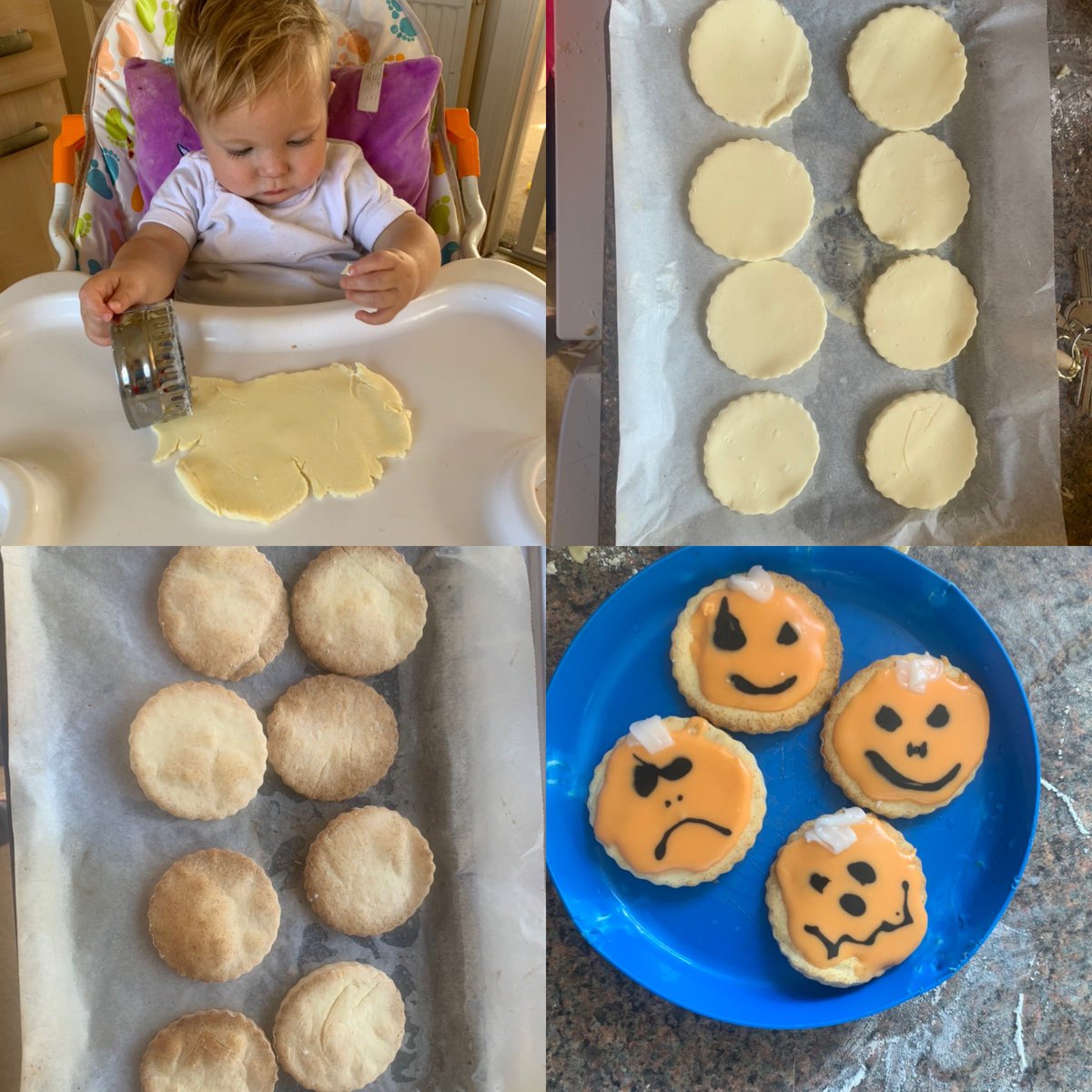 Pumpkin cookies we made last weekend! Stanley loved been able to have a biscuit! Even his Non PKU sister enjoyed them! 🎃💙