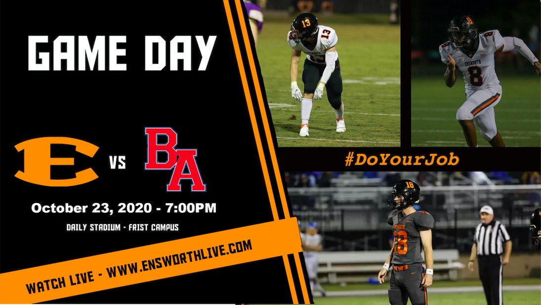 EnsworthFB's tweet photo. GAME DAY!  
@EnsworthTigers @TheEsportsTurf @Ensworth
 #EFamily #DoYourJob https://t.co/9ZAZM8GpY9